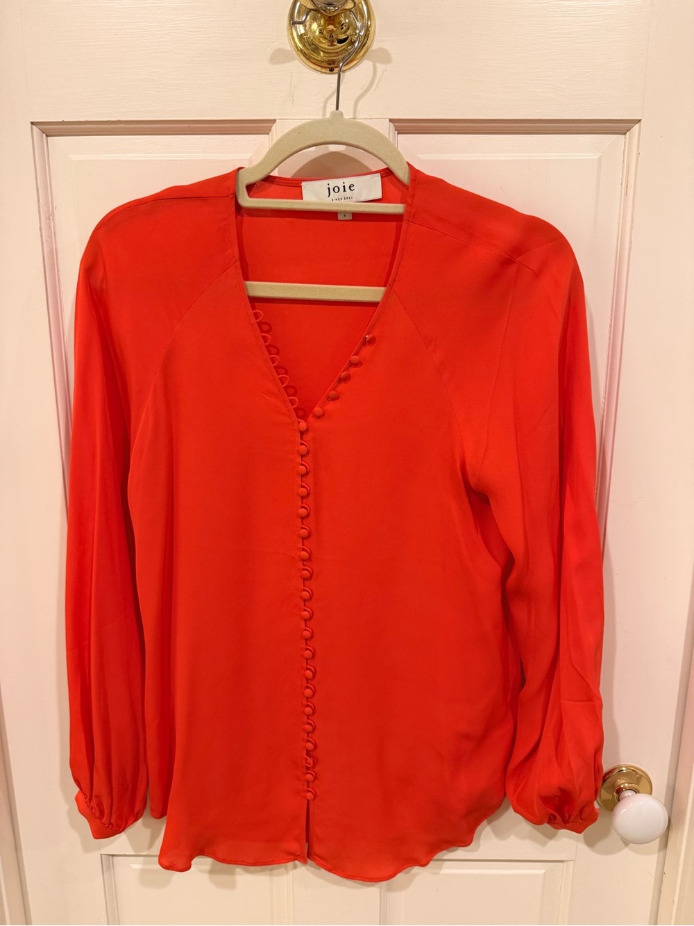 Joie Coral-Red Sleeveless Shell